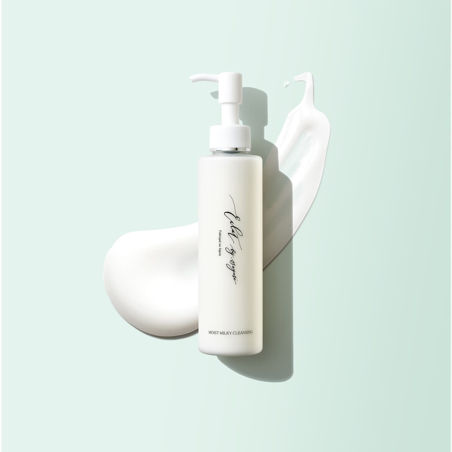 テクスチャーとボトルを一発撮りしたイメージ撮影